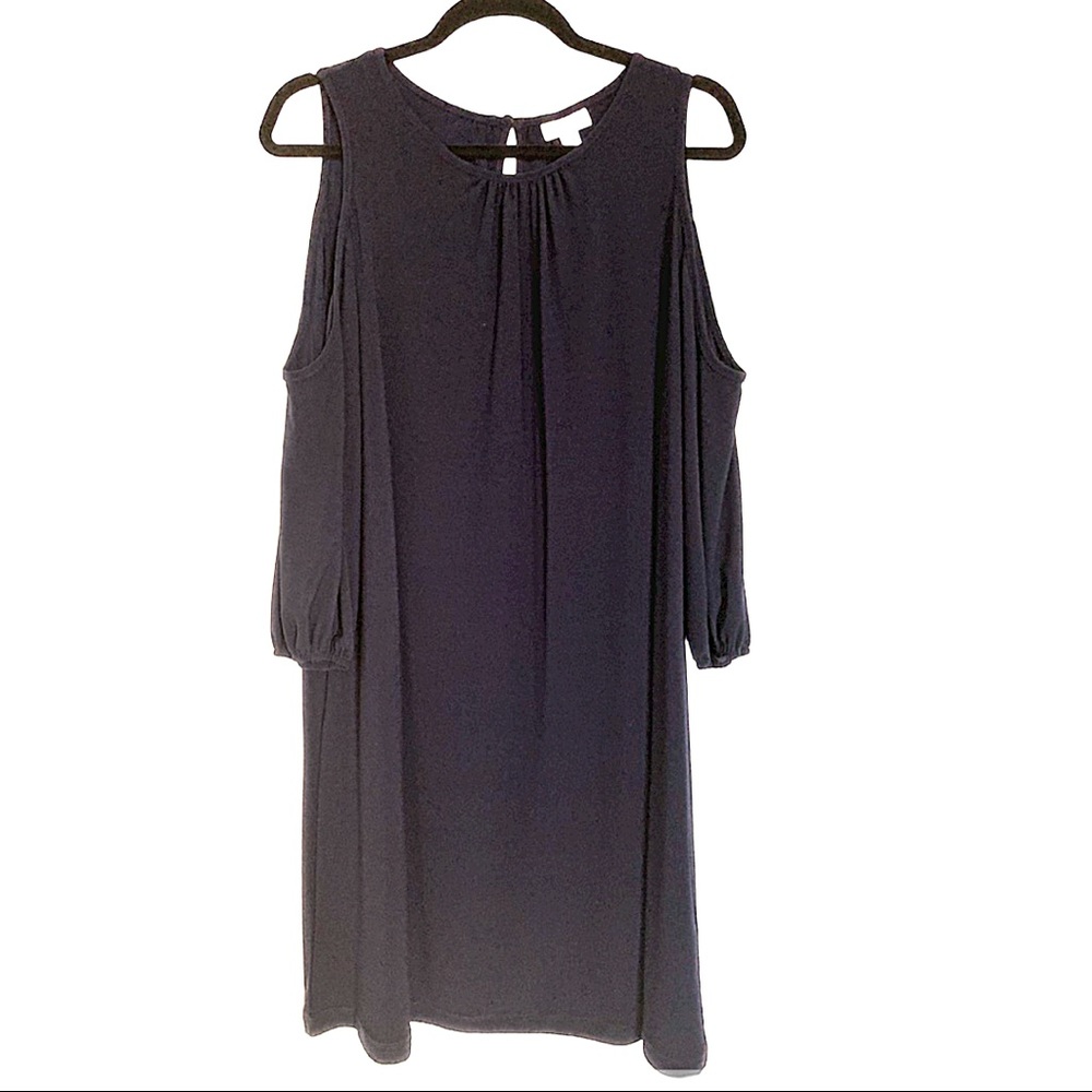 navy NWT cold shoulder long sleeved dress